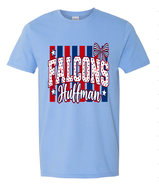 Falcons Red and Blue Bow Gildan