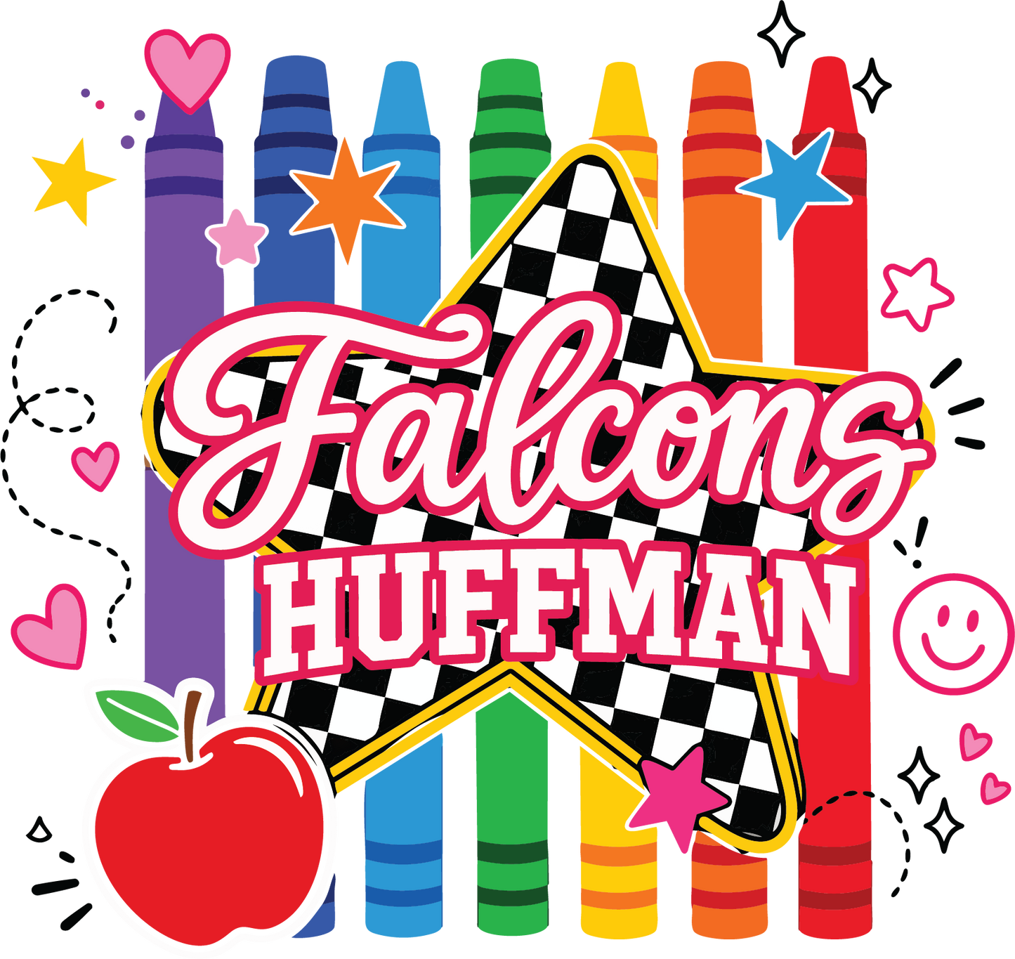Huffman Falcons Crayon
