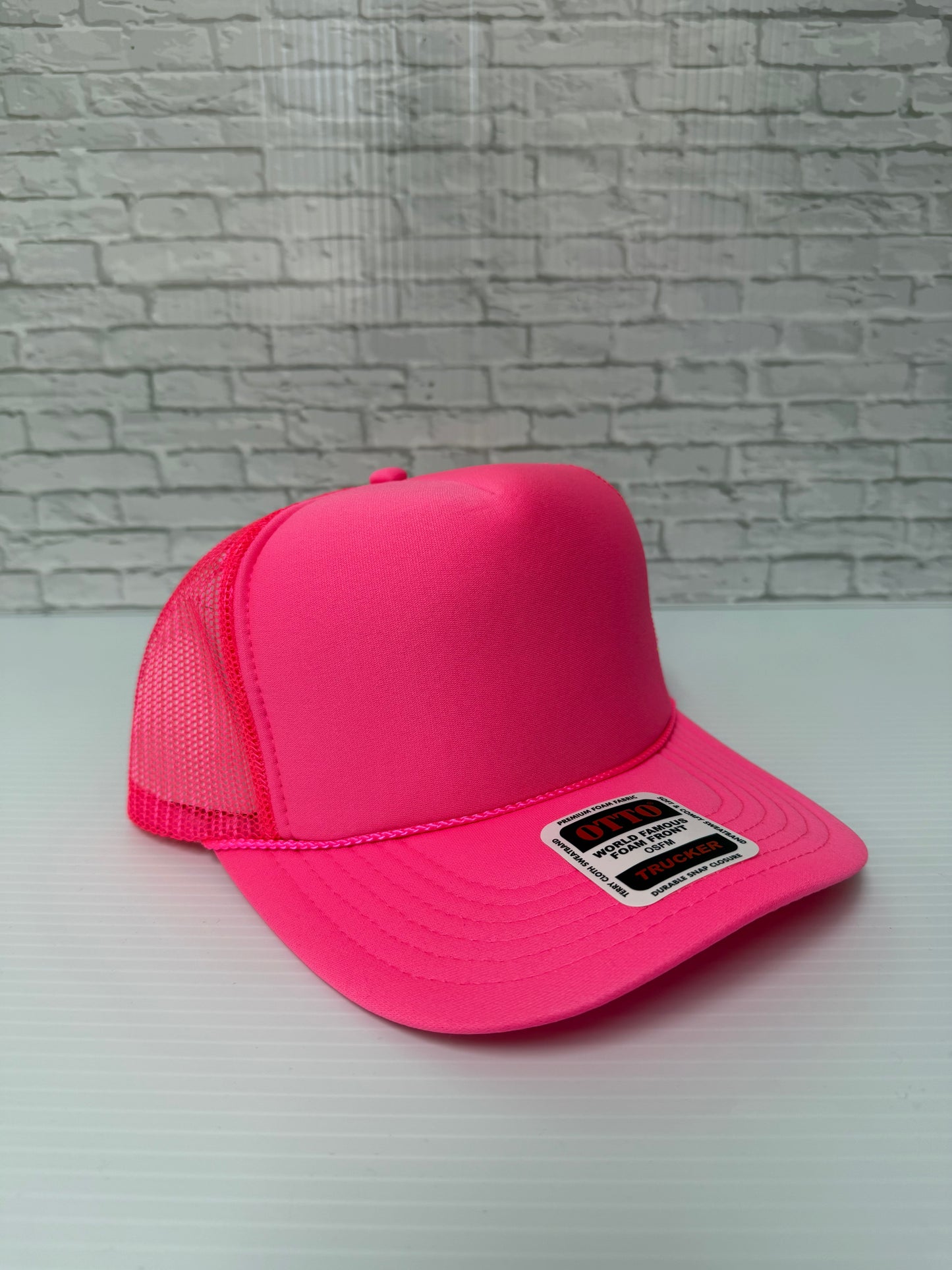 Neon Pink/Neon Pink Foam Hats