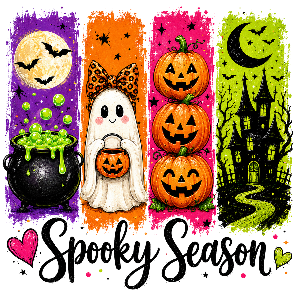 Colorful Spooky Season DTF