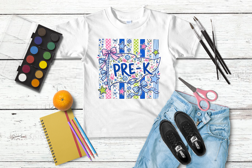 B2S08 - PreK Preppy Floral