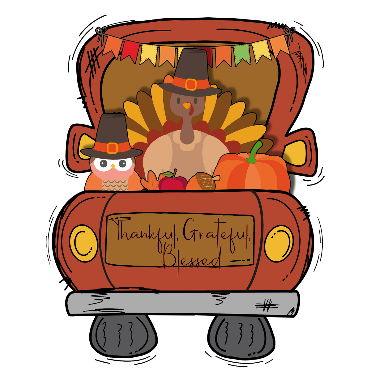 Thankful Grateful Blessed DTF
