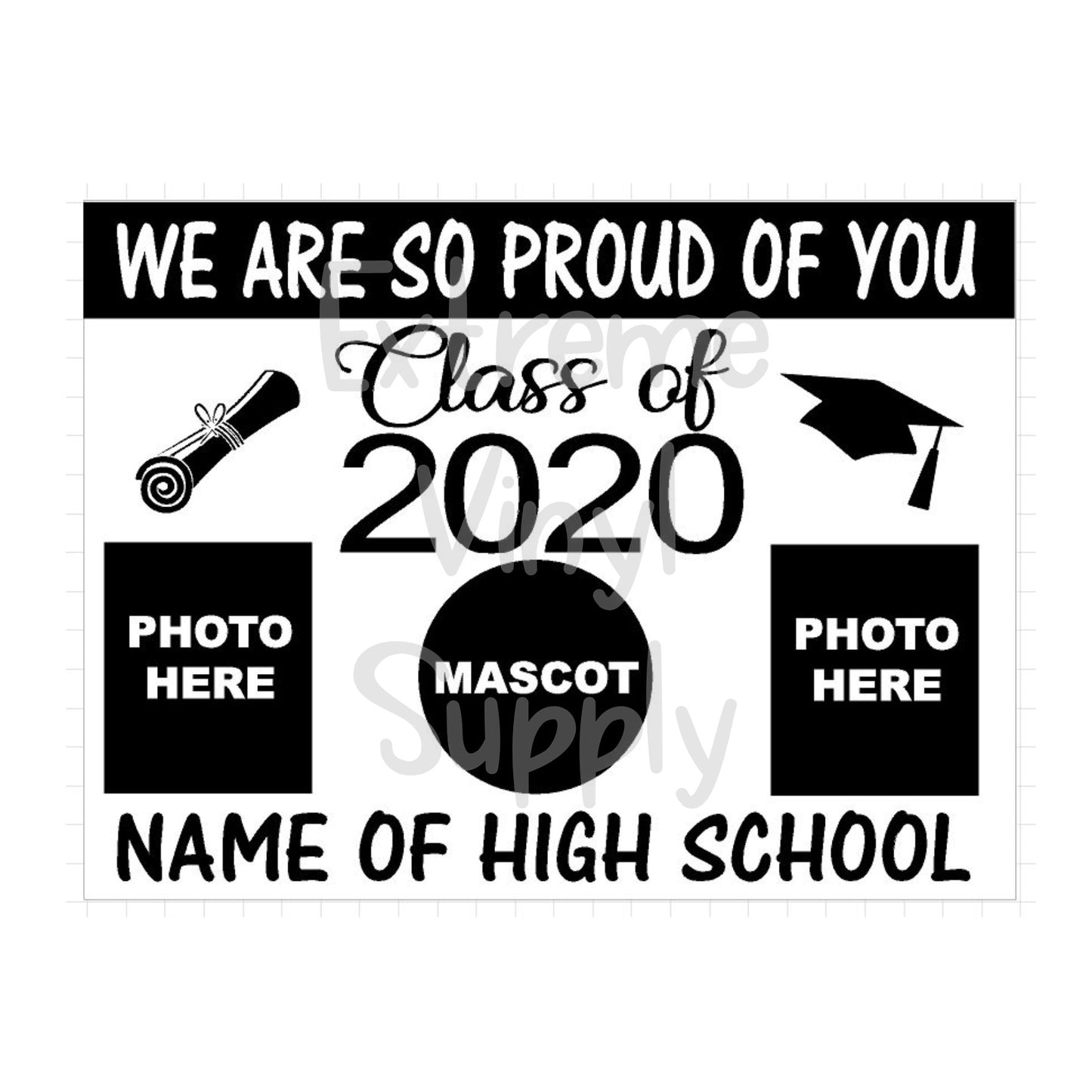 BLANK High School Senior Sign