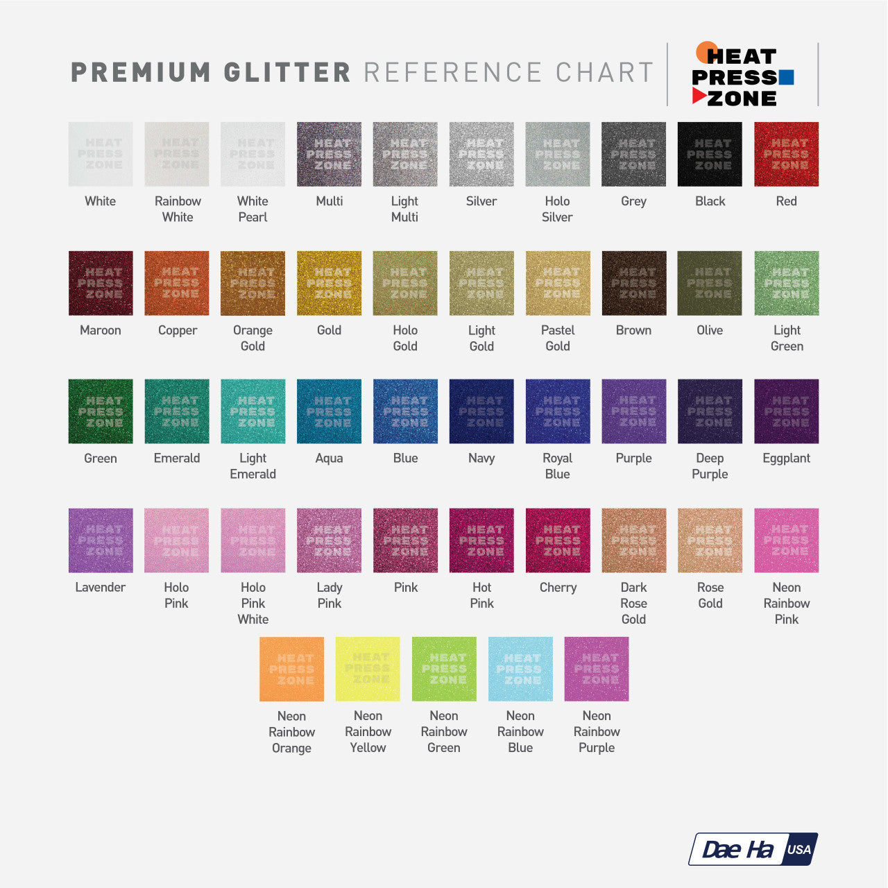Glitter HTV Vinyl 12"x20"