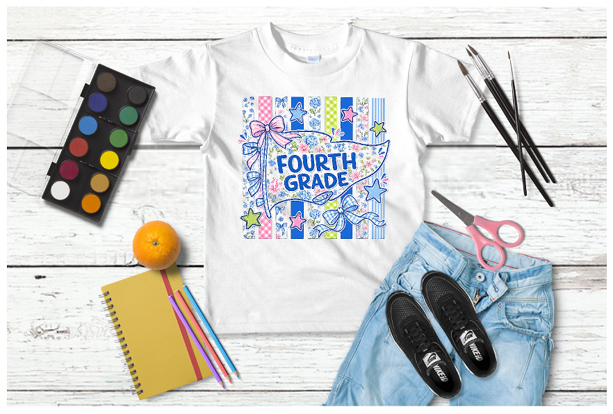 B2S04 - 4th Grade Preppy Floral