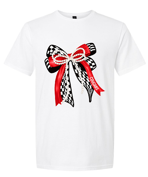 Cougars Checkered Pearl Bow