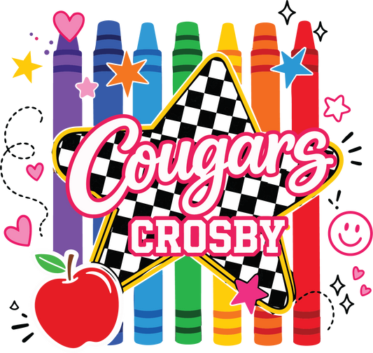 Crosby Cougars Crayon