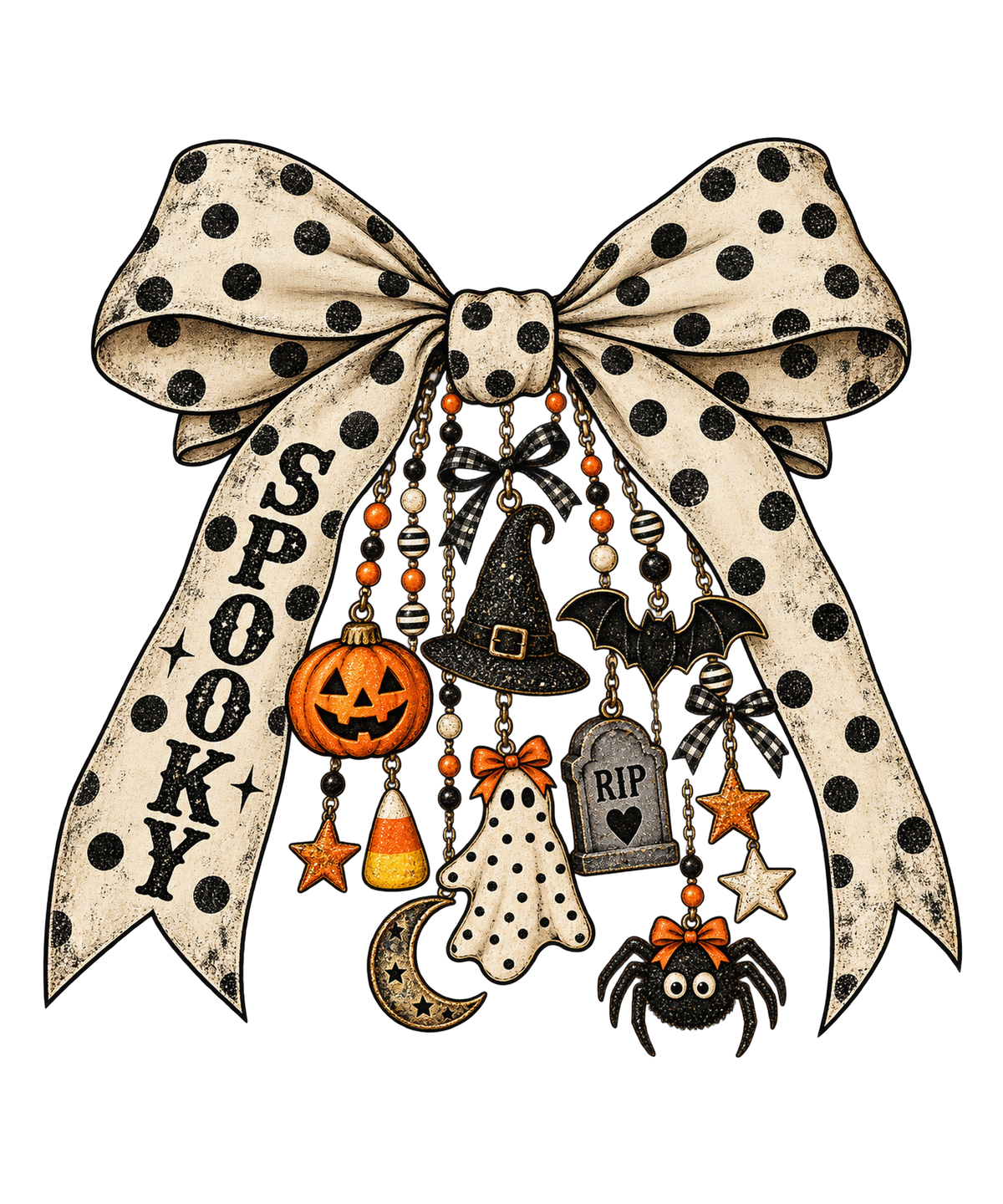 Spooky Ribbon DTF