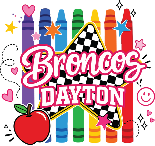 Dayton Broncos Crayon