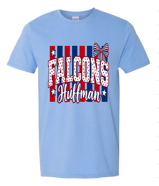 Falcons Red and Blue Bow Gildan