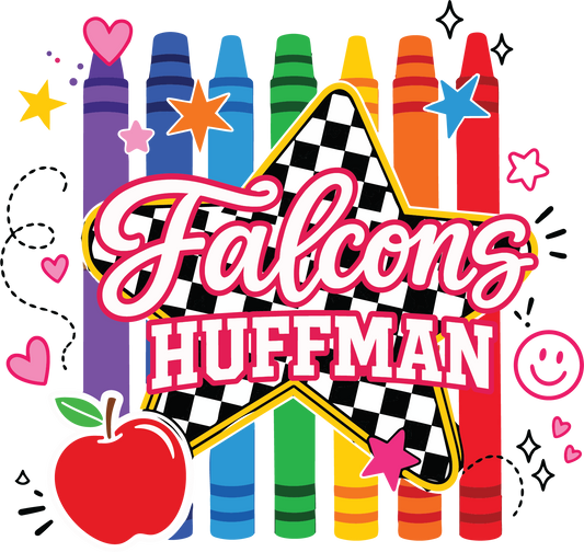 Huffman Falcons Crayon