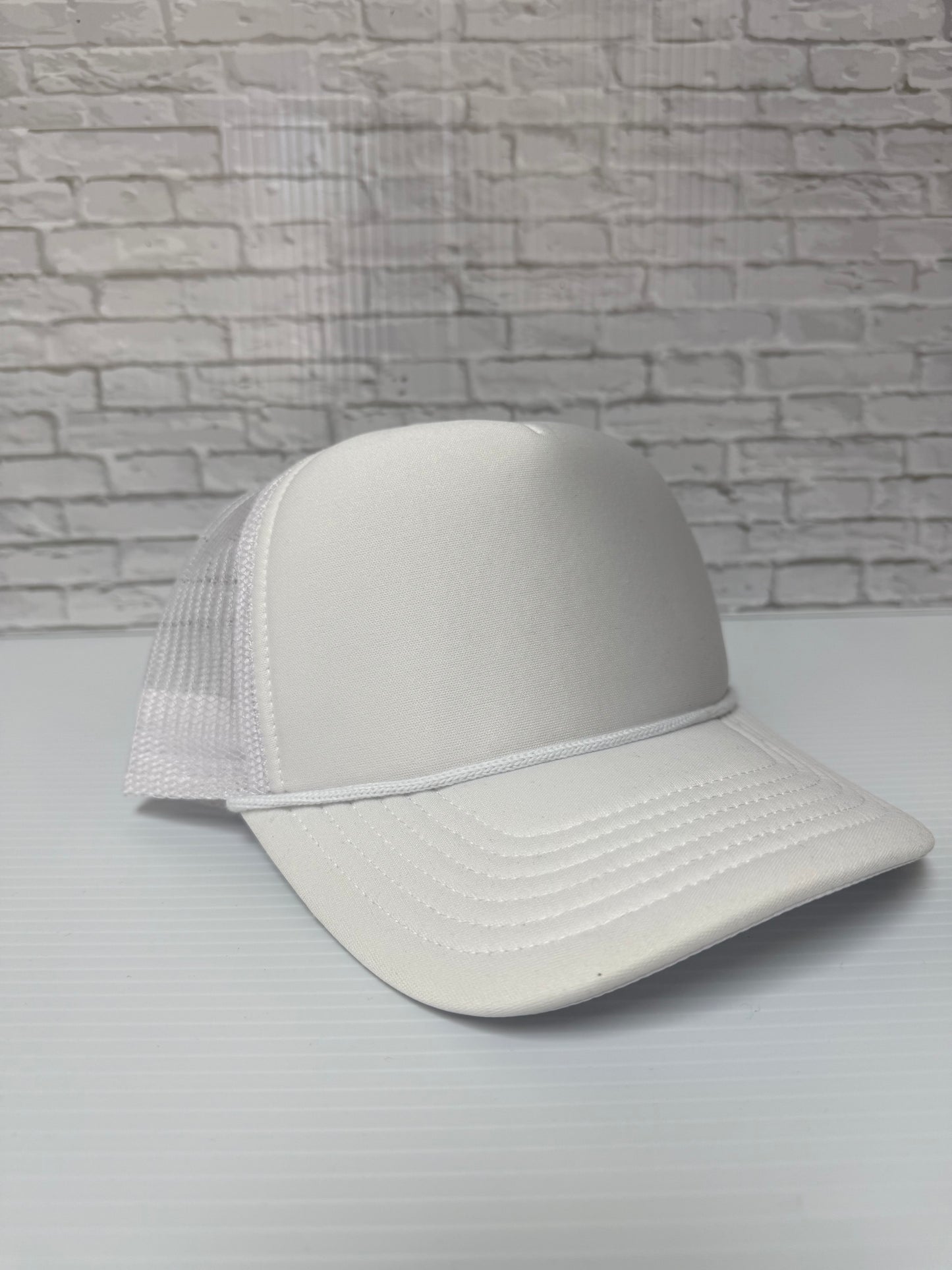 White/White Foam Hats