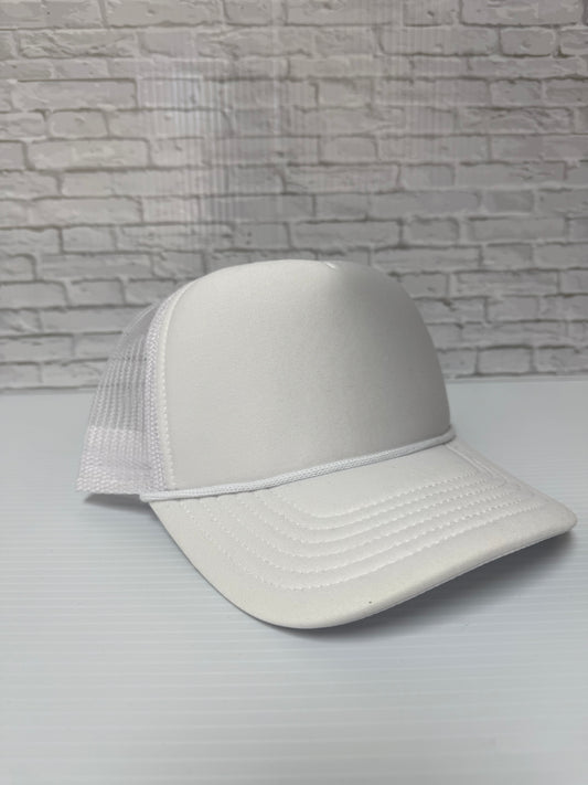 White/White Foam Hats