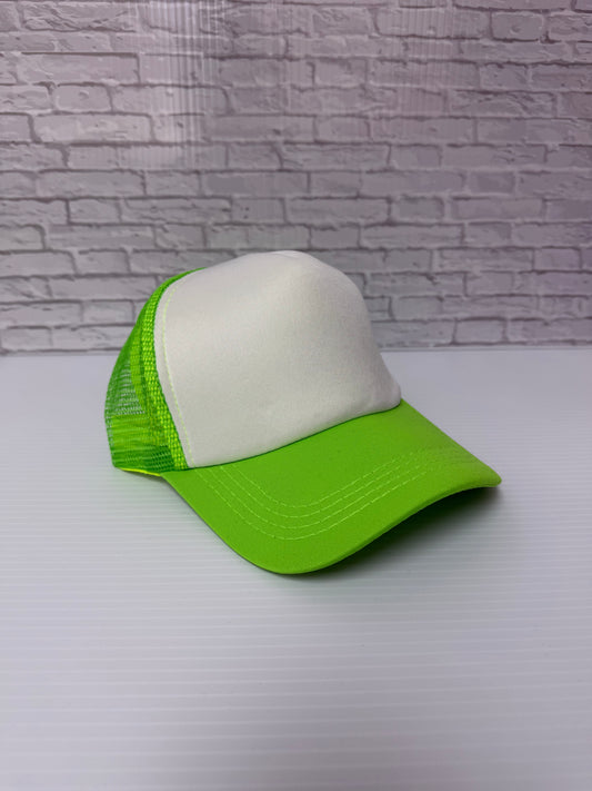 Neon Green/White Foam Hats