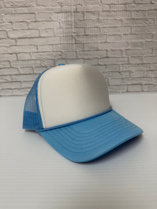 Light Blue/White Foam Hats
