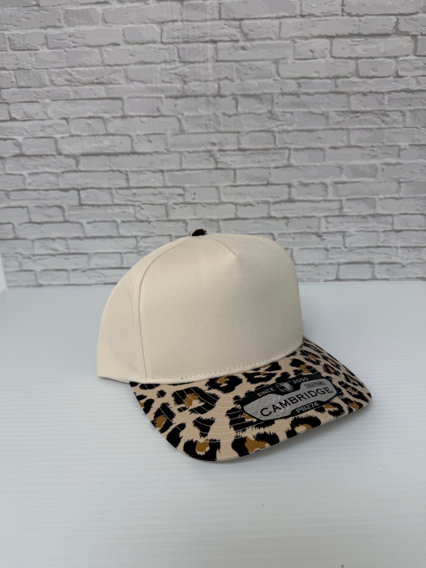 Natural/Cream Cheetah Pattern Hats