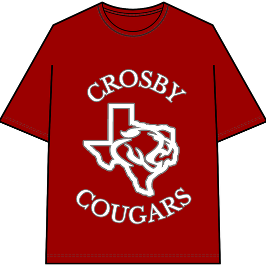 Middle School - Red/White/Grey Texas Curved