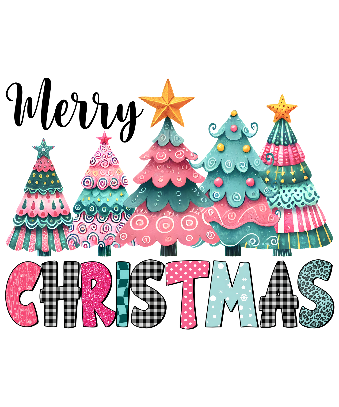 Merry Xmas Black Plaid