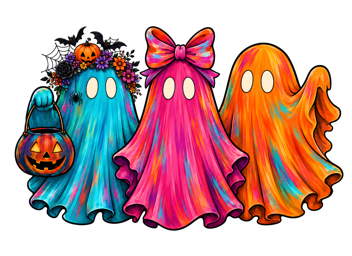 Colored Ghosts DTF