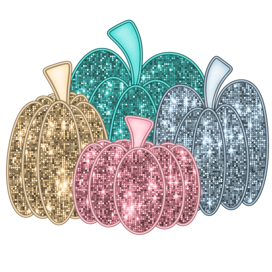 Pumpkin Sequin DTF