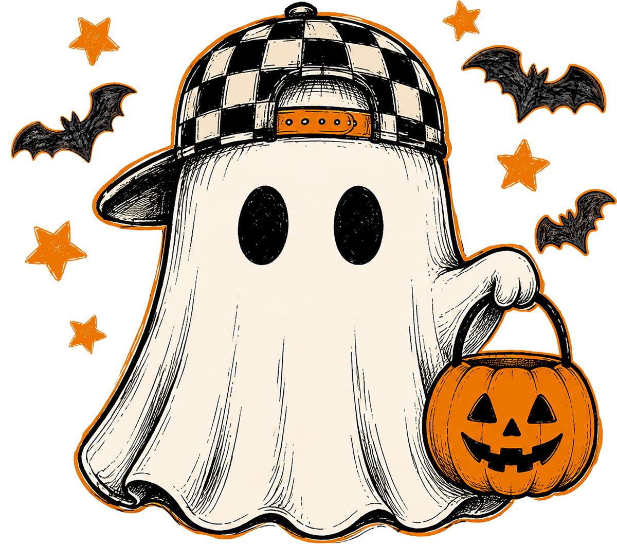 Retro Halloween Ghost Boy DTF