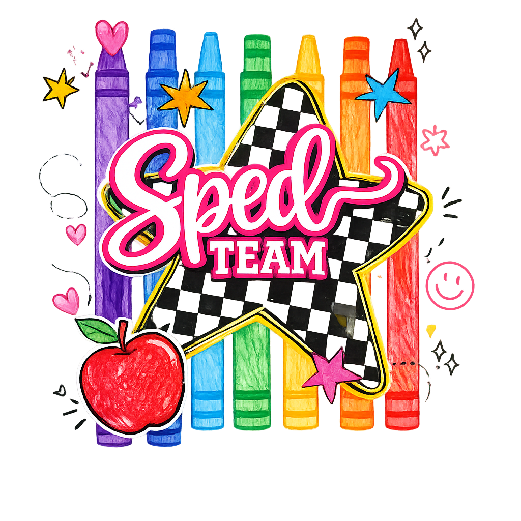 Checkered Star School Crayon