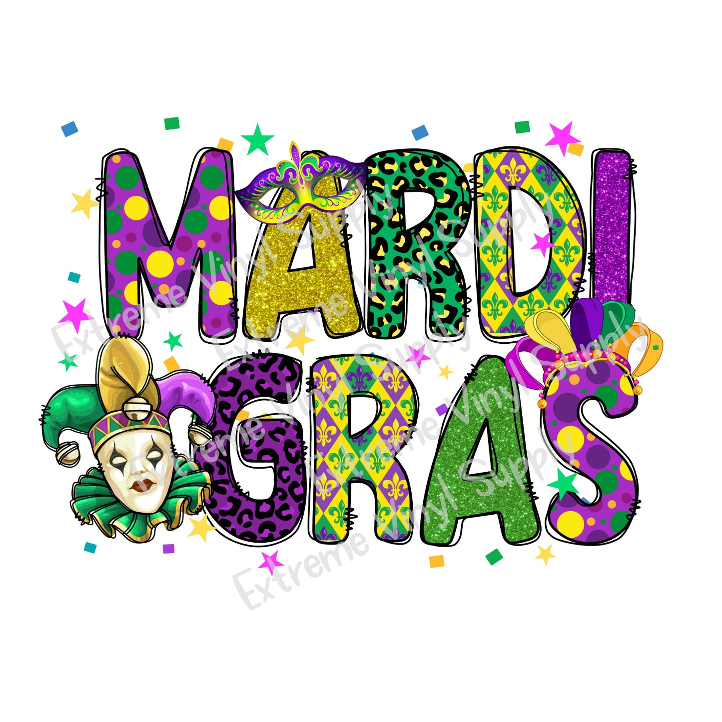 Mardi Gras Ready to Press Transfer