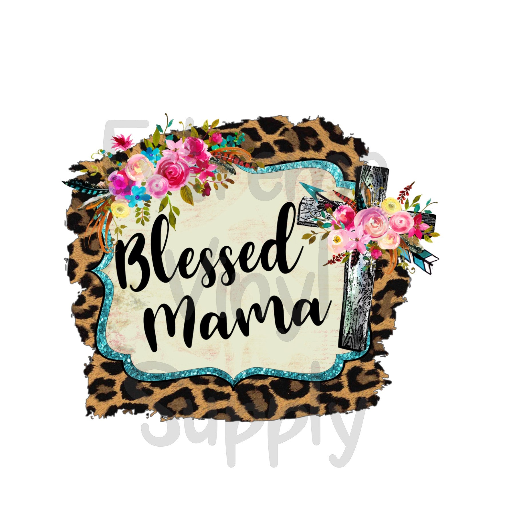 Blessed Mama Animal Print
