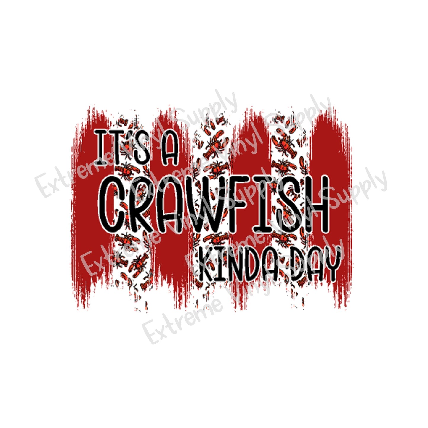 Crawfish Ready to Press Transfer or Sublimation