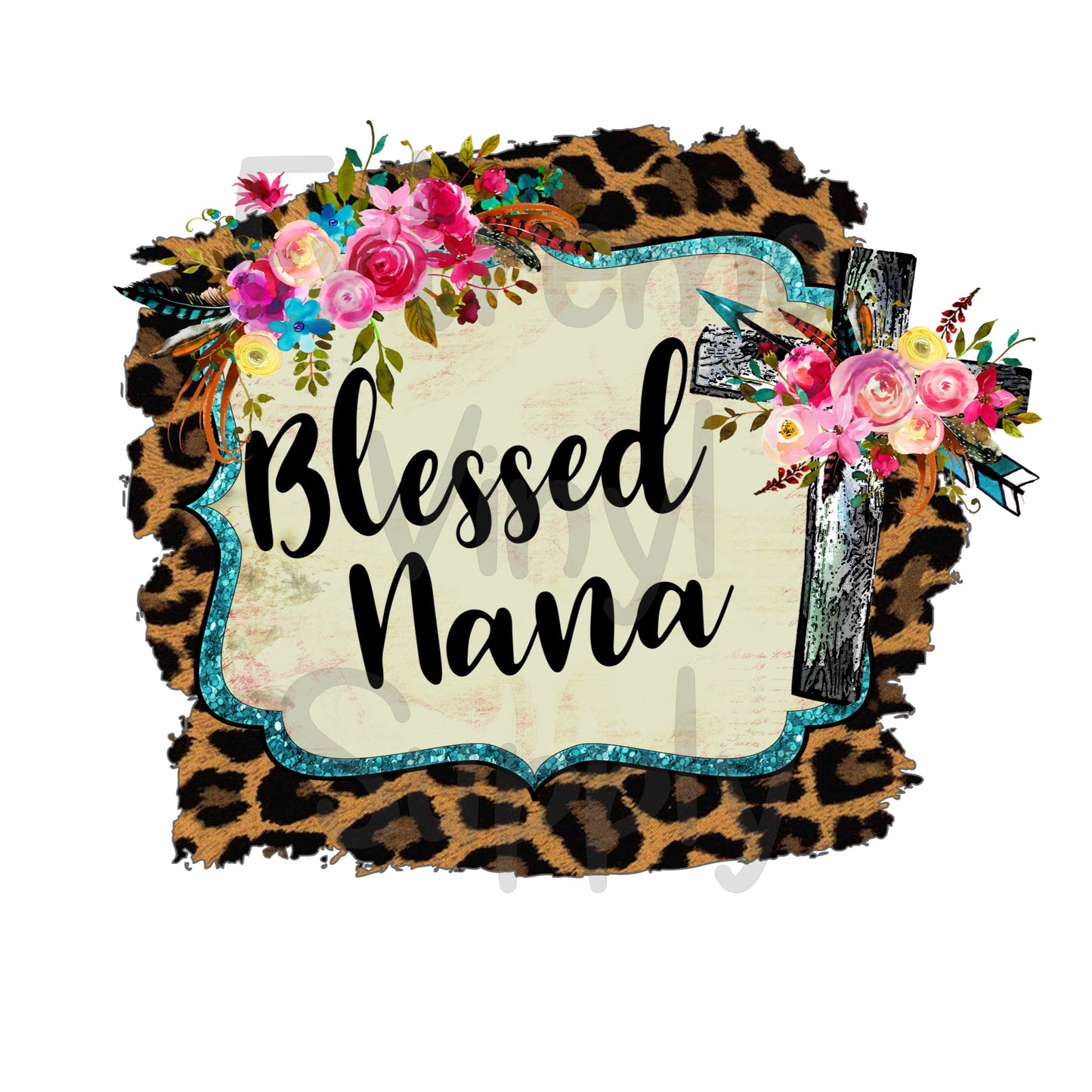 Blessed Nana Animal Print