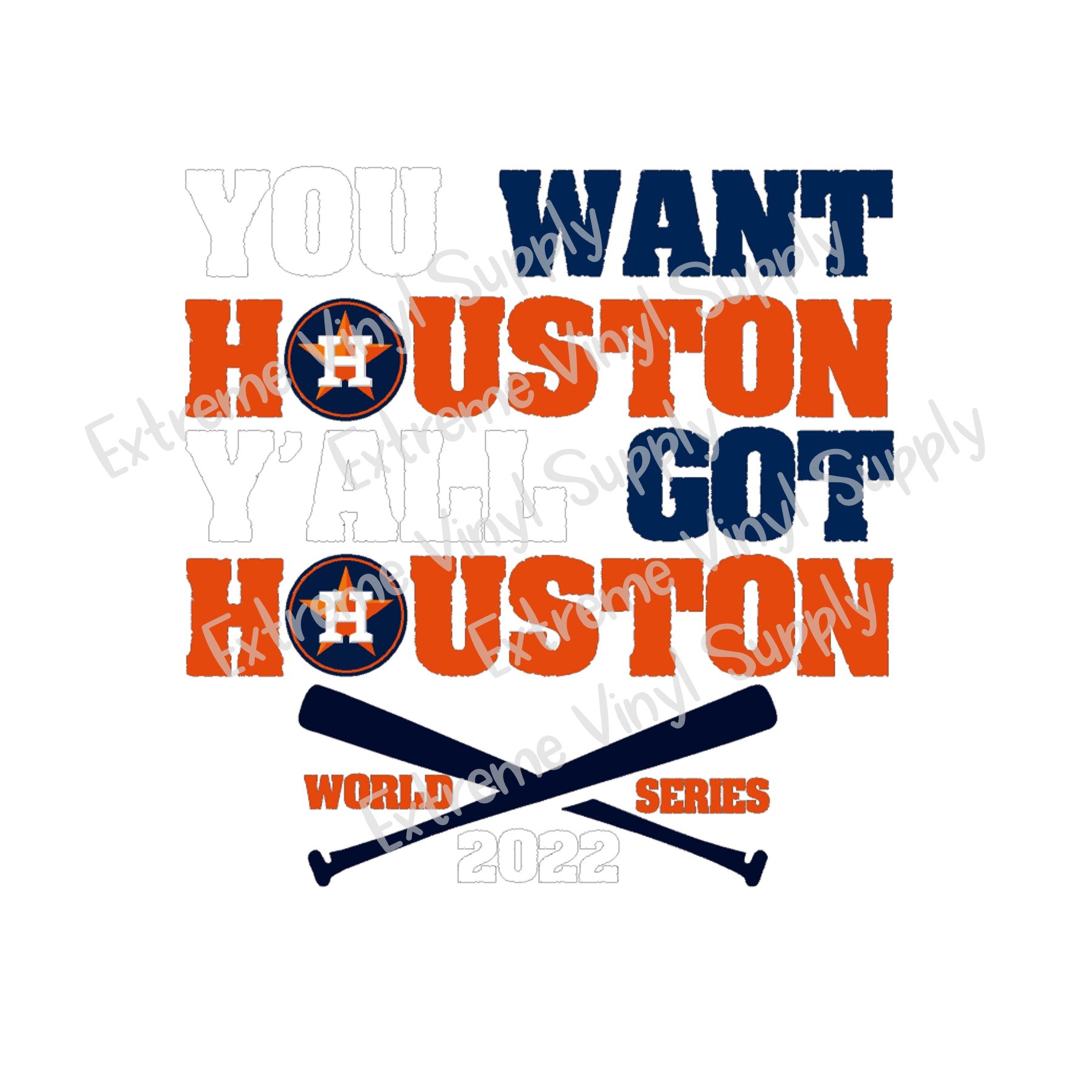Completed Houston Astros Tee – Extreme Vinyl Supply, Inc.